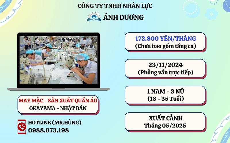 ĐƠN HÀNG SẢN XUẤT QUẦN ÁO (1 NAM - 3 NỮ) _ PV 23112024