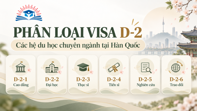 Các loại Visa du học Hàn Quốc